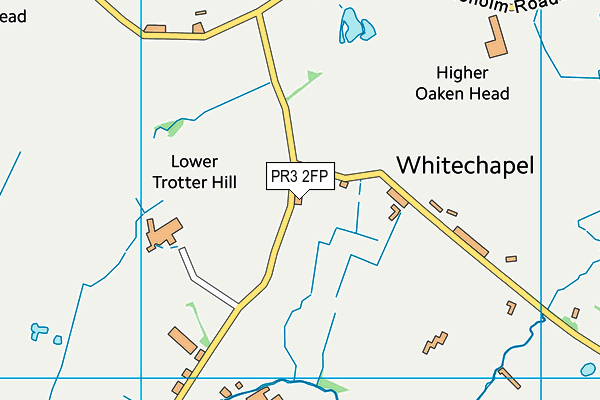 PR3 2FP map - OS VectorMap District (Ordnance Survey)
