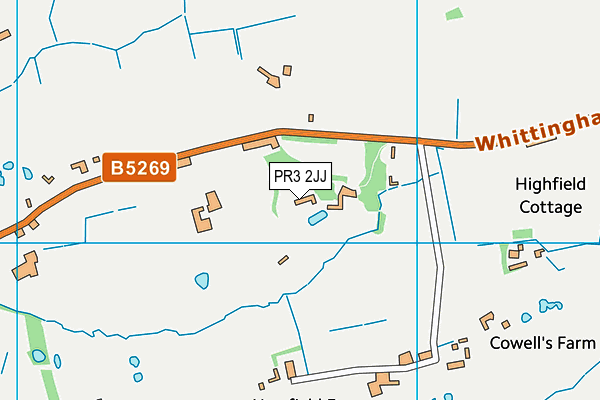 PR3 2JJ map - OS VectorMap District (Ordnance Survey)