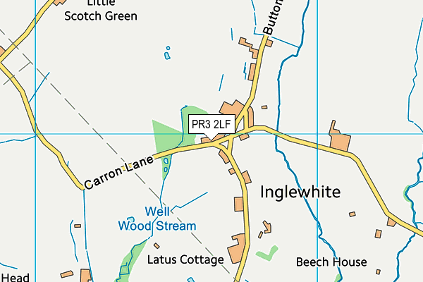 PR3 2LF map - OS VectorMap District (Ordnance Survey)