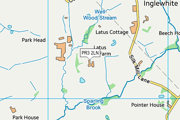 PR3 2LN map - OS VectorMap District (Ordnance Survey)