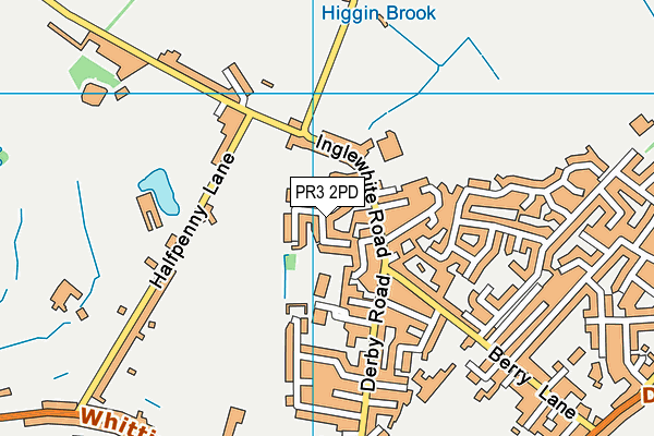 Barnacre Road Primary School map (PR3 2PD) - OS VectorMap District (Ordnance Survey)