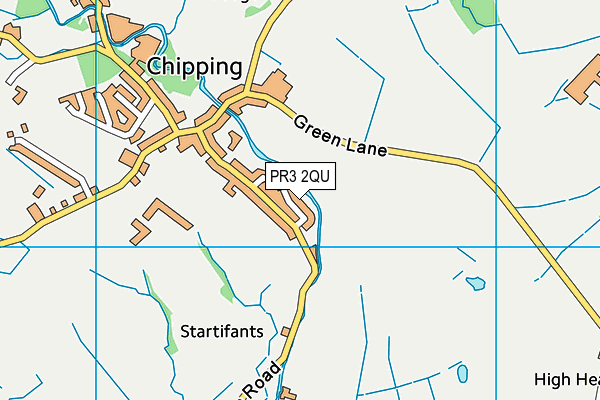 PR3 2QU map - OS VectorMap District (Ordnance Survey)