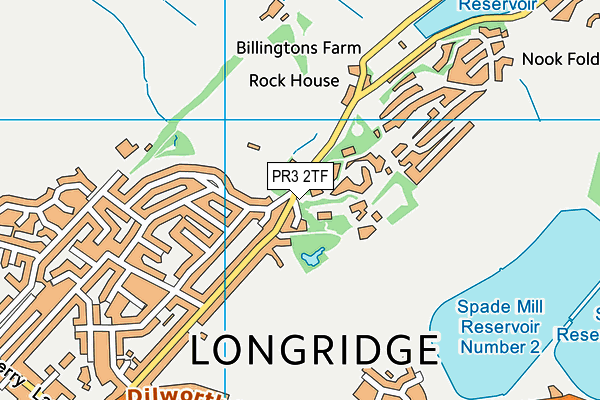 PR3 2TF map - OS VectorMap District (Ordnance Survey)