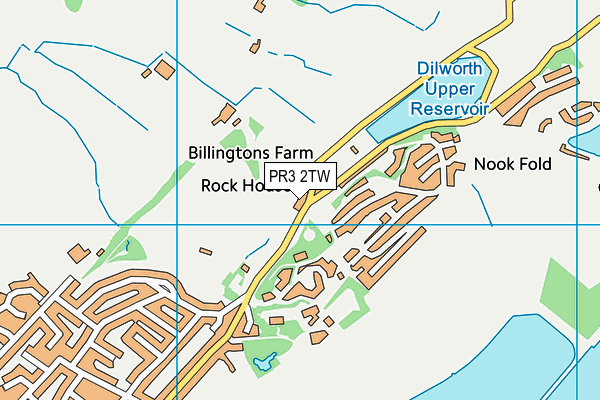 PR3 2TW map - OS VectorMap District (Ordnance Survey)