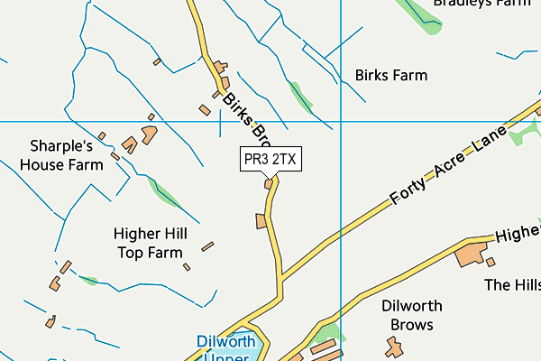 PR3 2TX map - OS VectorMap District (Ordnance Survey)