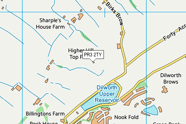 PR3 2TY map - OS VectorMap District (Ordnance Survey)