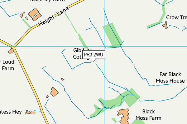 PR3 2WU map - OS VectorMap District (Ordnance Survey)