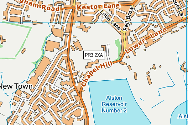 St Cecilia's RC High School map (PR3 2XA) - OS VectorMap District (Ordnance Survey)