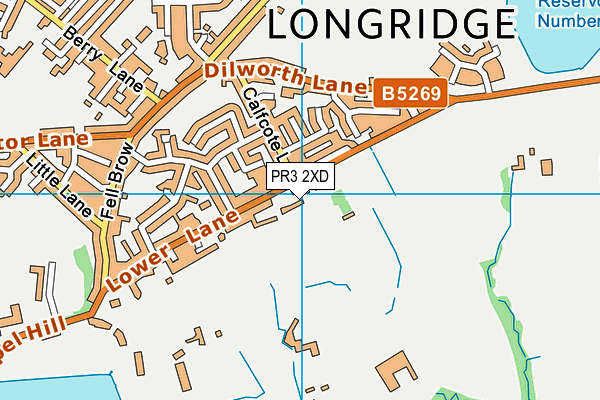 PR3 2XD map - OS VectorMap District (Ordnance Survey)