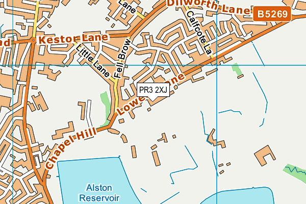 PR3 2XJ map - OS VectorMap District (Ordnance Survey)