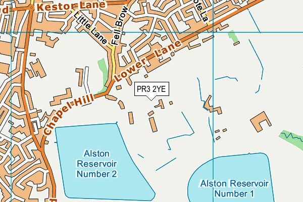 PR3 2YE map - OS VectorMap District (Ordnance Survey)