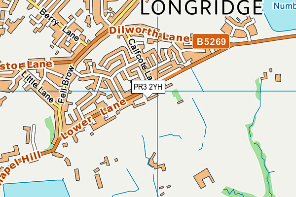 PR3 2YH map - OS VectorMap District (Ordnance Survey)