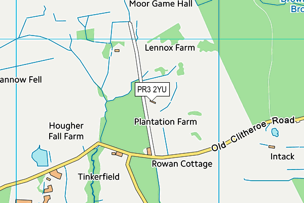 PR3 2YU map - OS VectorMap District (Ordnance Survey)