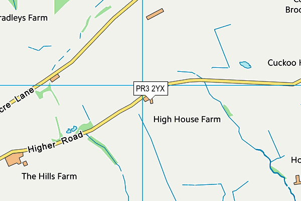 PR3 2YX map - OS VectorMap District (Ordnance Survey)