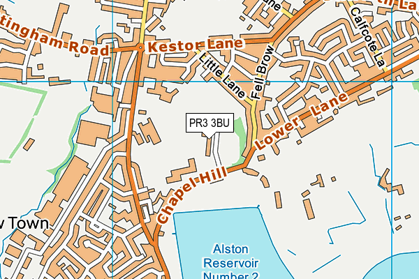 PR3 3BU map - OS VectorMap District (Ordnance Survey)