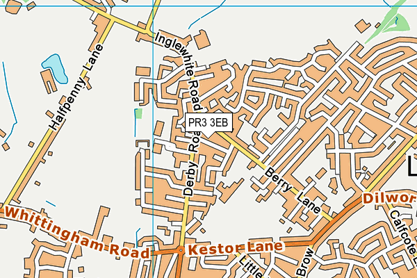 PR3 3EB map - OS VectorMap District (Ordnance Survey)