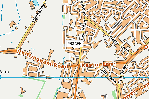 PR3 3EH map - OS VectorMap District (Ordnance Survey)