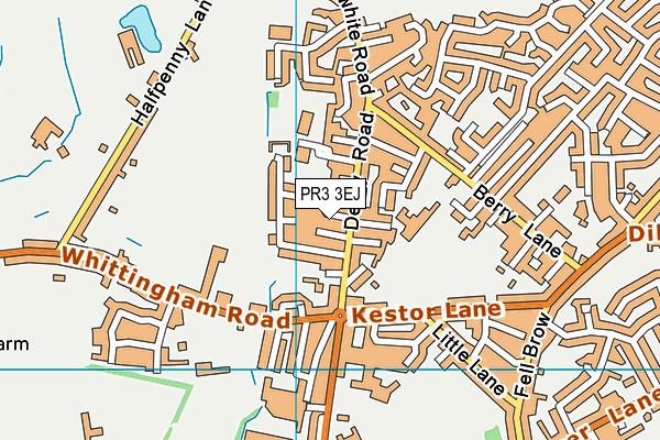 PR3 3EJ map - OS VectorMap District (Ordnance Survey)