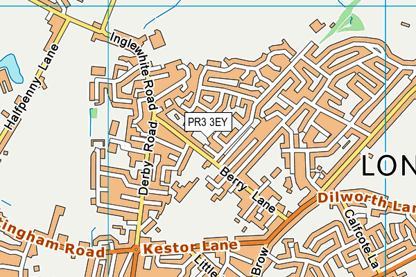 PR3 3EY map - OS VectorMap District (Ordnance Survey)