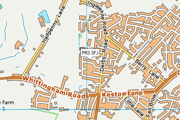 PR3 3FJ map - OS VectorMap District (Ordnance Survey)