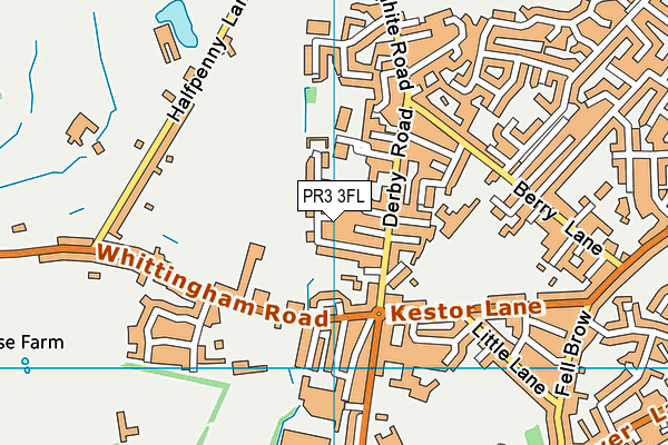 PR3 3FL map - OS VectorMap District (Ordnance Survey)