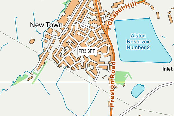 PR3 3FT map - OS VectorMap District (Ordnance Survey)