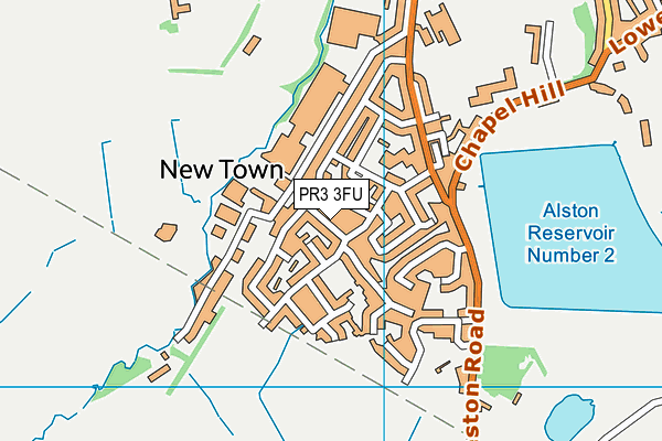 PR3 3FU map - OS VectorMap District (Ordnance Survey)