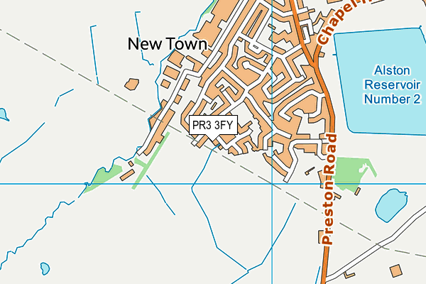 PR3 3FY map - OS VectorMap District (Ordnance Survey)