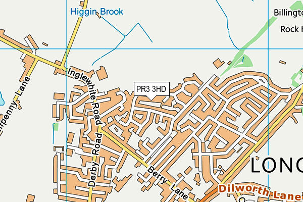 PR3 3HD map - OS VectorMap District (Ordnance Survey)