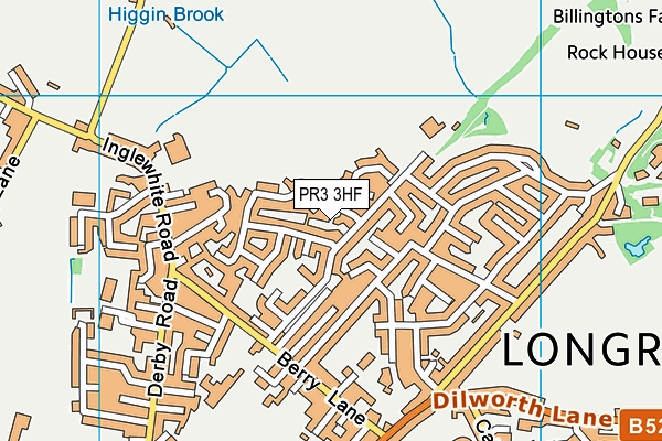 PR3 3HF map - OS VectorMap District (Ordnance Survey)