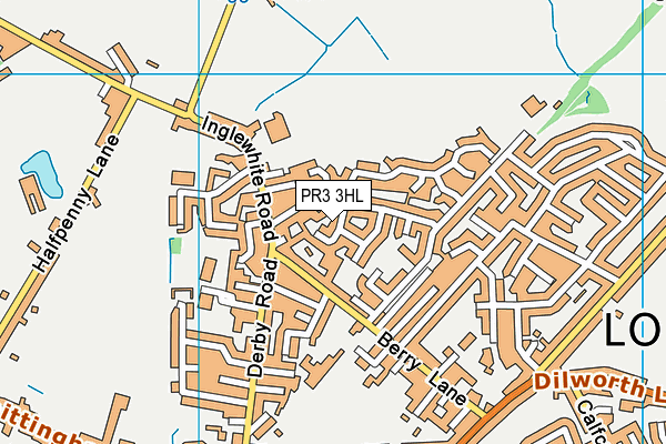 PR3 3HL map - OS VectorMap District (Ordnance Survey)