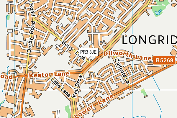 PR3 3JE map - OS VectorMap District (Ordnance Survey)