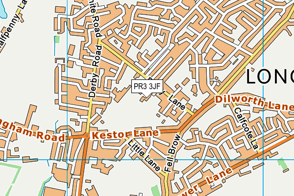 PR3 3JF map - OS VectorMap District (Ordnance Survey)