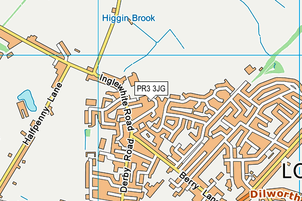 PR3 3JG map - OS VectorMap District (Ordnance Survey)