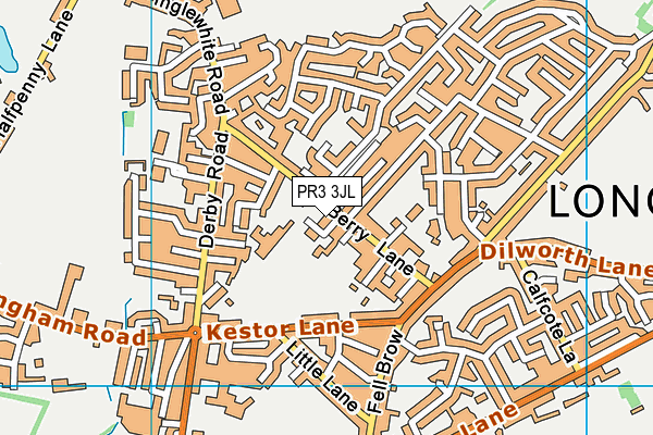 PR3 3JL map - OS VectorMap District (Ordnance Survey)