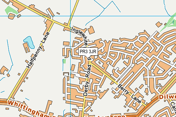 PR3 3JR map - OS VectorMap District (Ordnance Survey)