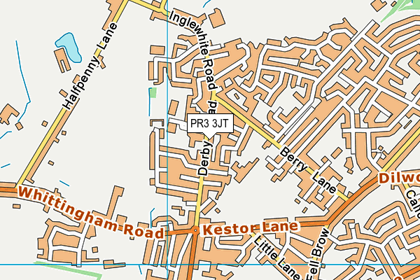 PR3 3JT map - OS VectorMap District (Ordnance Survey)