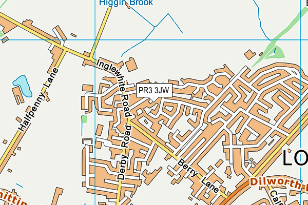 PR3 3JW map - OS VectorMap District (Ordnance Survey)