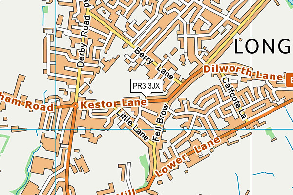 PR3 3JX map - OS VectorMap District (Ordnance Survey)