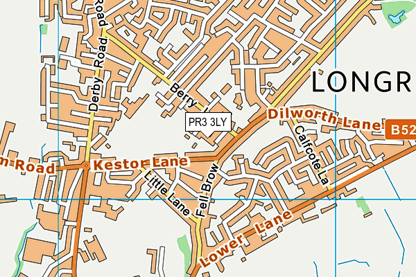 PR3 3LY map - OS VectorMap District (Ordnance Survey)
