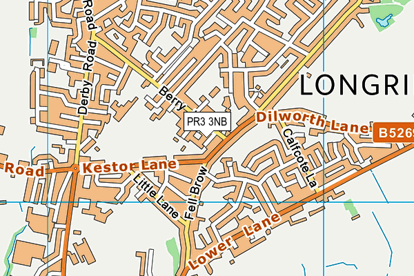 PR3 3NB map - OS VectorMap District (Ordnance Survey)