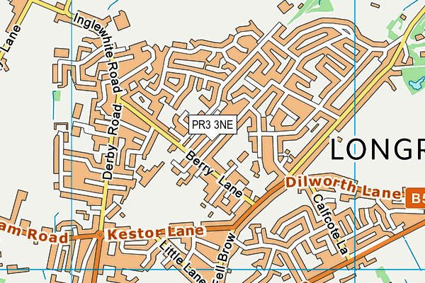 PR3 3NE map - OS VectorMap District (Ordnance Survey)