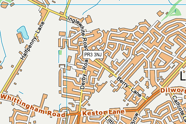 PR3 3NJ map - OS VectorMap District (Ordnance Survey)