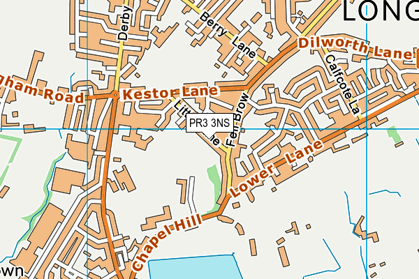 PR3 3NS map - OS VectorMap District (Ordnance Survey)