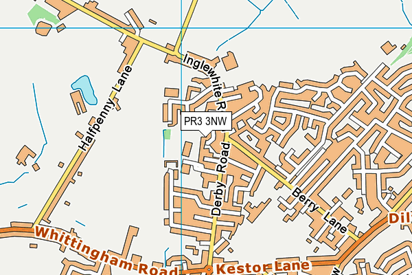 PR3 3NW map - OS VectorMap District (Ordnance Survey)