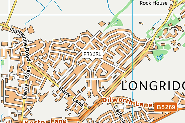 PR3 3RL map - OS VectorMap District (Ordnance Survey)