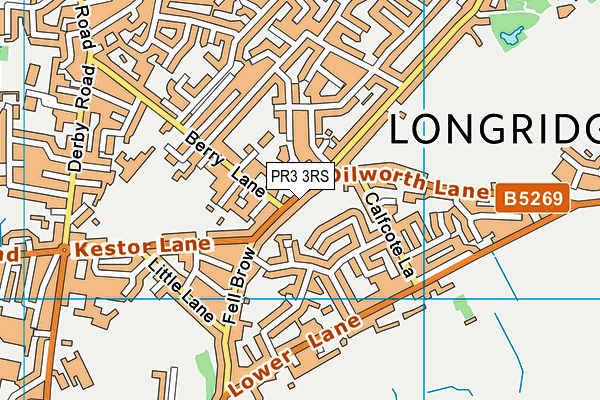 PR3 3RS map - OS VectorMap District (Ordnance Survey)