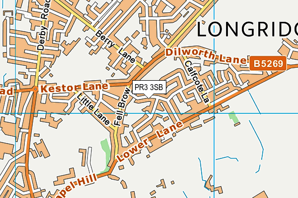 PR3 3SB map - OS VectorMap District (Ordnance Survey)