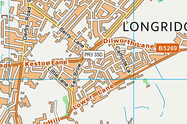 PR3 3SD map - OS VectorMap District (Ordnance Survey)
