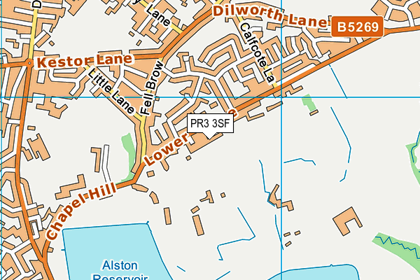 PR3 3SF map - OS VectorMap District (Ordnance Survey)